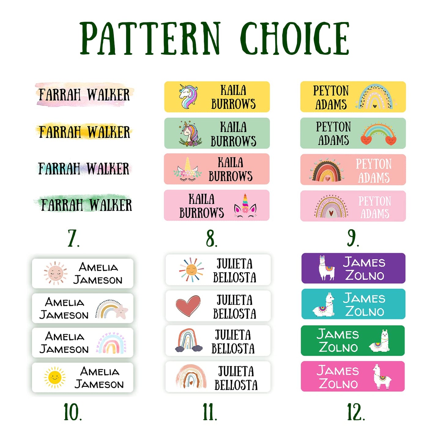 128 Custom Waterproof Dishwasher Safe Kid Name Labels For Daycare, School Supply, Baby Bottles, Lunch Boxes And Cups, Travel. Cu