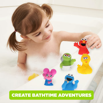 Sesame Street 5 Piece Finger Puppet Set - Party Favors, Educational, Bath Toys, Floating Pool Toys, Beach Toys, Finger Toys, Pla