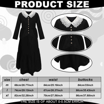 Panitay 6 Pc 1800S Colonial Costumes With Lace Cuffs Lace Collar Led Lantern For 100Th Day Of School Cosplay Party Girls Kids(Me