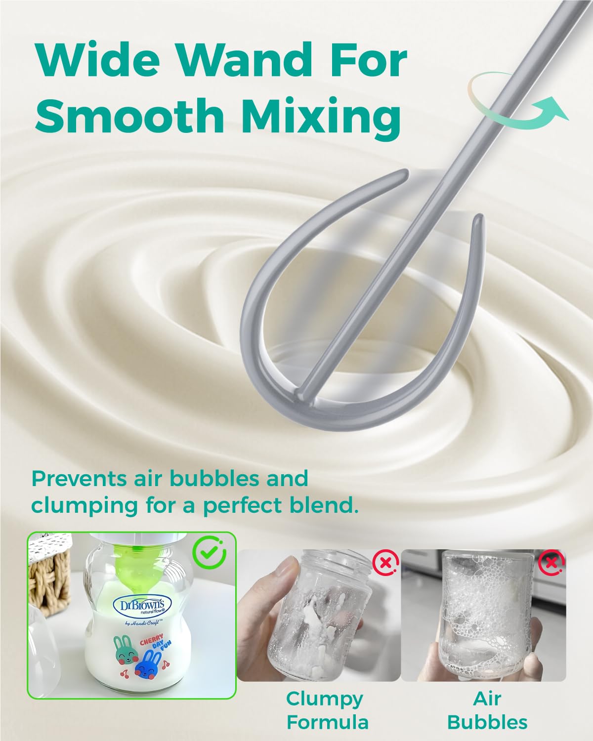 Tenmonth Electric Baby Formula Mixer Pitcher, Fast Baby Formula Maker With No Drip Spout & Locking Lid, Motorized 28Oz Clump-Fre