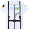 Cosland Toddler Astronaut Shirt Little Boys Halloween Costume, White, 4T