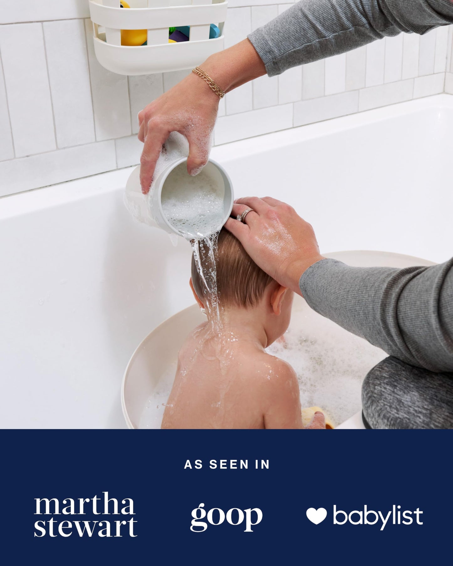 Lalo Bath Rinse Cup - Handle For Easy Grip, Tear-Free Baby Bathing, Flexible Lip, Non-Toxic, Soft Edge, Lightweight Bath Cup For