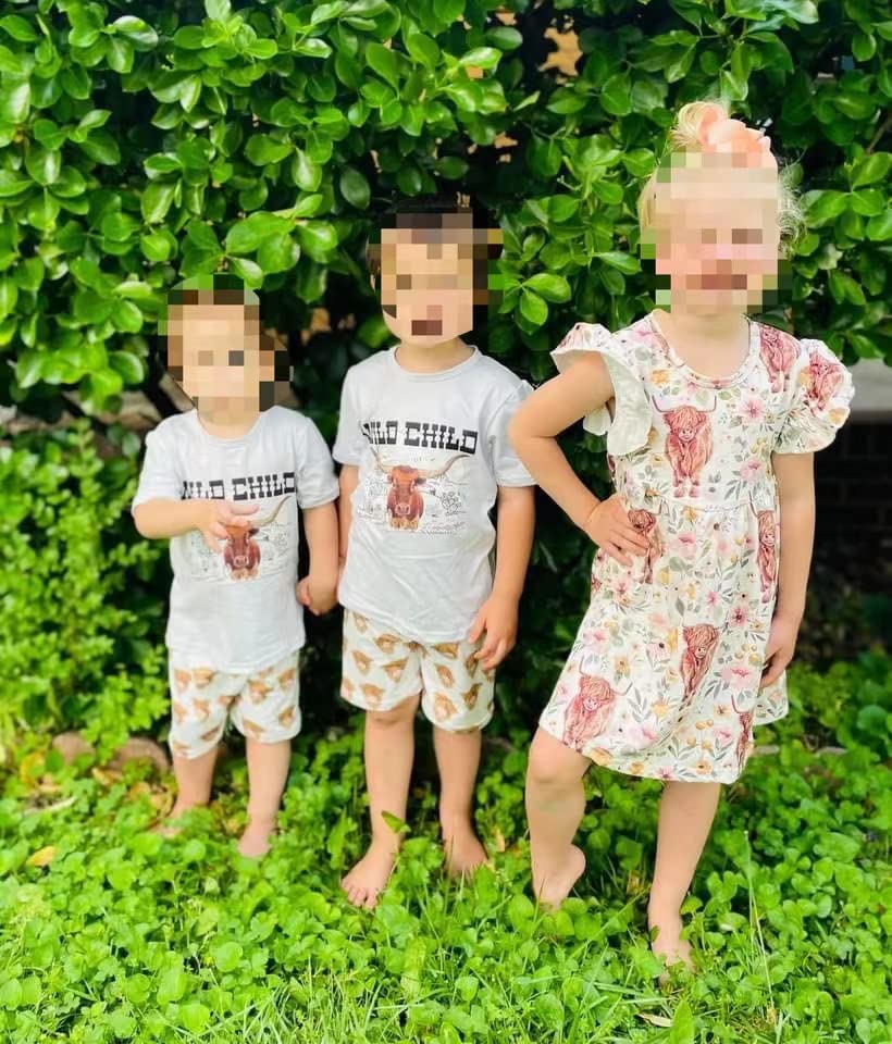 Nebljgo Infant Baby Girls Highland Cow Flutter Sleeve Pearl Cow Children Girl Spring Summer Kids Dress (7-8T) White