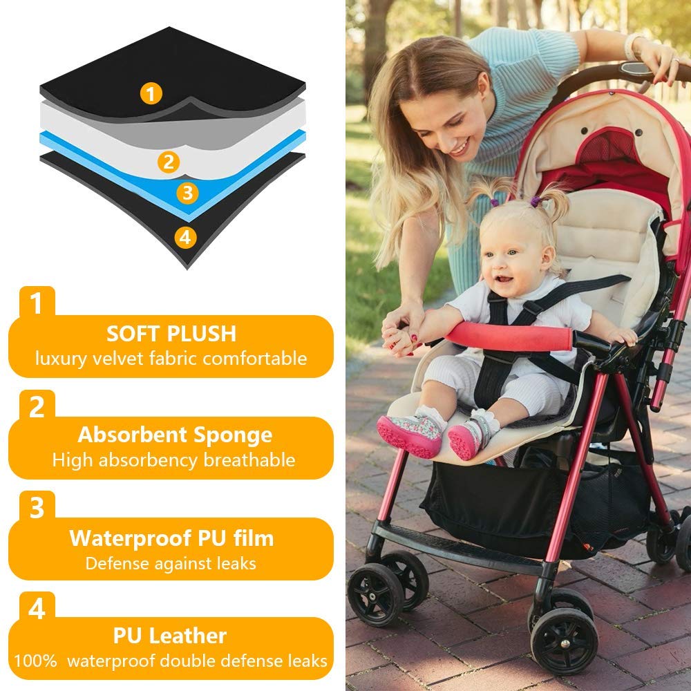 Piddle Pad Car Seat Protector, Bicyclestore Waterproof Liner Potty Training Pads Machine Washable Toddlers Car Seat Baby Infants