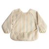 mushie Long Sleeve Baby Bib | Mess Free & Waterproof Fabric for Toddlers | Adjustable Fit for Ages 6-24 Months (Retro Stripes)
