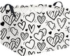 HIYAGON Rectangular Heart Basket Kids Baby Storage Bin Toy Basket Organizer Box for Girls Love Room Decor(Black Striped Heart)