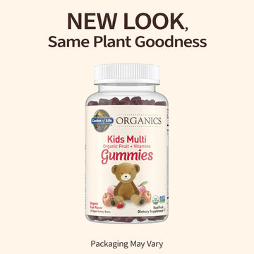 Garden Of Life Organics Kids Gummy Vitamins - Fruit - Certified Organic, Non-Gmo & Vegan Complete Children'S Multi - B12, C & D3