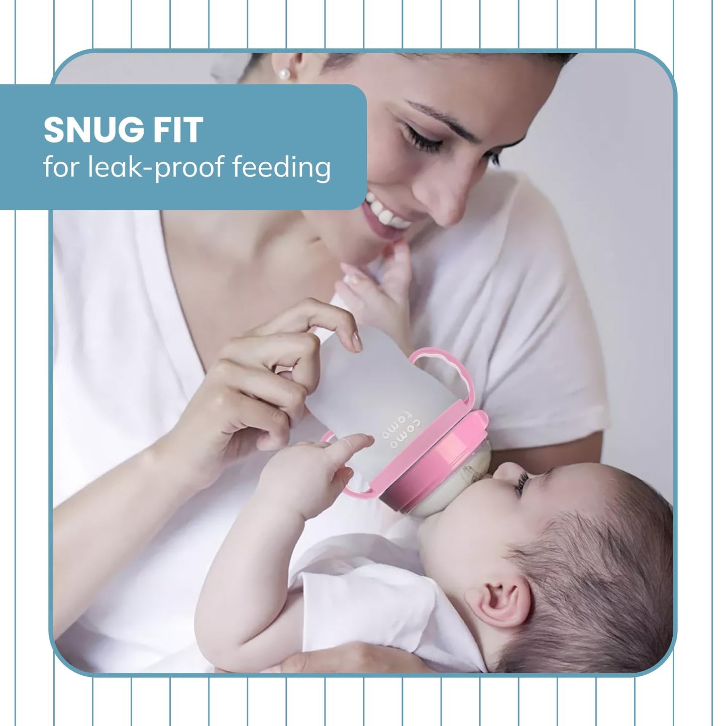 Baby Bottle Handle Grip For Comotomo 5 Ounce And 8 Ounce Silicone Bottles, 3 Pack, Green, Avent Glass Bottles 8 Oz