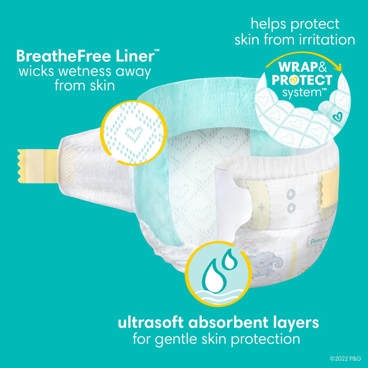 Pampers Baby Diapers - Swaddlers - Size 6, 50 Count, Ultra Absorbent Disposable Infant Diaper