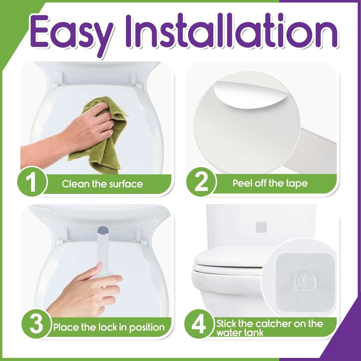 Mars Baby Child Safety Toilet Seat Lock - Easy To Install And Use Toilet Lock, Baby Proof Your Bathroom - Easy Install No Tools