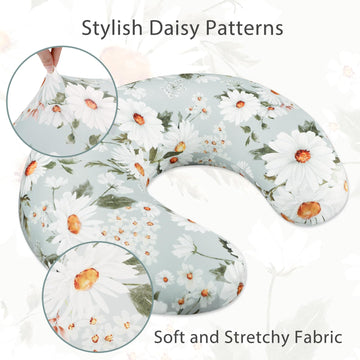 Pea Pod Nursing Pillow Cover Breastfeeding Pillow Slipcover For Moms Soft Breathable Organic Knit Fabric Newborn Infant Feeding