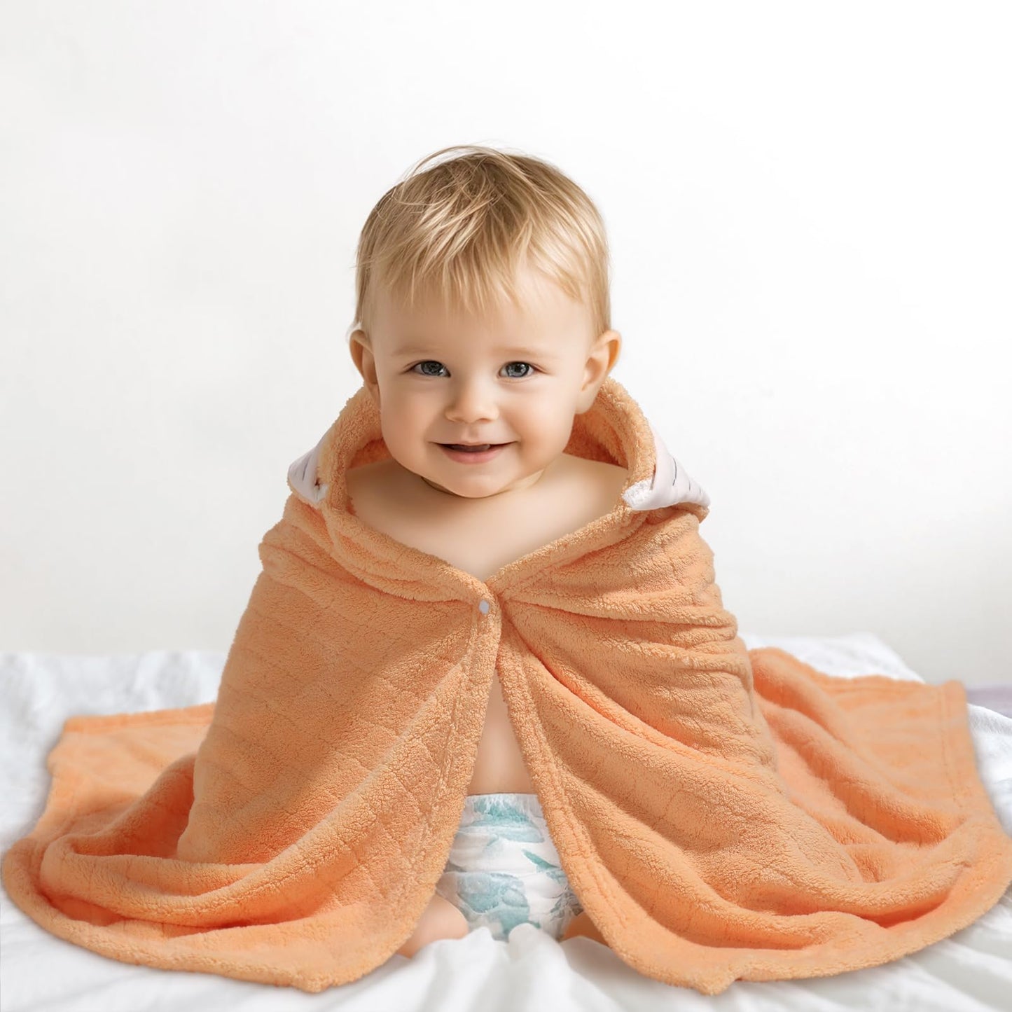 Wodhoy Toddler Bath Towel Hooded Towels For Kids 0-5 Years, 2-Pack Thick Absorbent Large 50'X 32' Baby Towels With Hood Aniaml