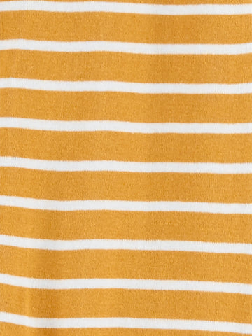 Simple Joys By Carter'S Baby Boys' 3-Pack Snug Fit Footed Cotton Pajamas, Gold Stripe/Grey Lion/White Rhino, 2T