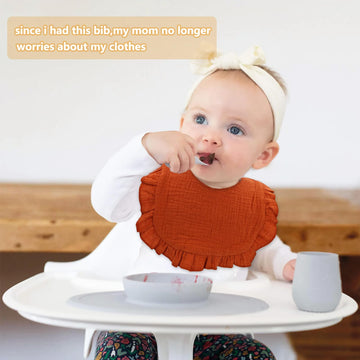 Elliehouse Baby Bibs For Girls Boys 10 Pack Muslin Drooling Teething Drool Teeth Bibs Muslin Cotton Soft Bibs For Infant Toddler