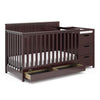 Graco Hadley 5-In-1 Convertible Crib And Changer With Drawer (Espresso) - Greenguard Gold Certified, Crib And Changing -Table Co