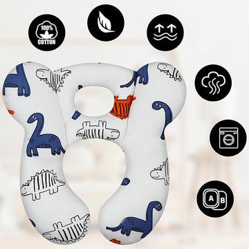 Baby Travel Pillow, Infant Kid'S Cushion Soft And Skin Friendly For Car Seat, Pushchair And Stroller (Style L)