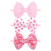 Lanmerry Valentine'S Day Baby Girl Bows Headbands Pink Red Love Heart Headbands Valentines Hair Bow Elastic Nylon Hairbands Hair