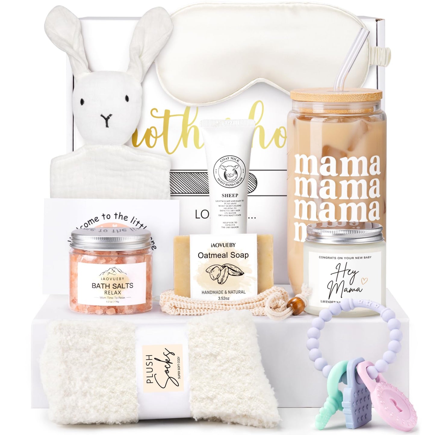 iAOVUEBY New Mom Care Package After Baby, 12PCS New Mom Gifts & Baby Shower Gift Essentials, Pregnancy Gifts For Expecting Mom,