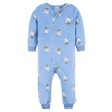 Gerber Baby Boys Flame Resistant Fleece Footless Pajamas 3-Pack And Toddler Sleepers, Dogs/Dinos, 4T Us