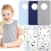 Newwiee 5 Pcs Large Towel Bib Toddler For Baby Toddler Cloth Bib Soft Pullover Baby Absorbent Full Coverage Drooling Feeding(Lov