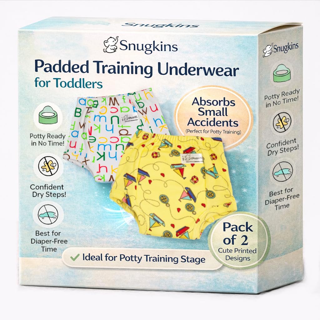 Snugkins Potty Training PullUp Pants | Padded Underwears For Babies/Kids/Toddlers. (In, Age, 3 Years, 4 Years, Pack Of 2 Boat