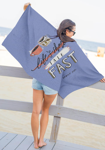 Jay Franco Gilmore Girls Bath Pool Beach Towel - Blue Super Soft & Absorbent 100% Cotton Towel, Measures 28 X 58