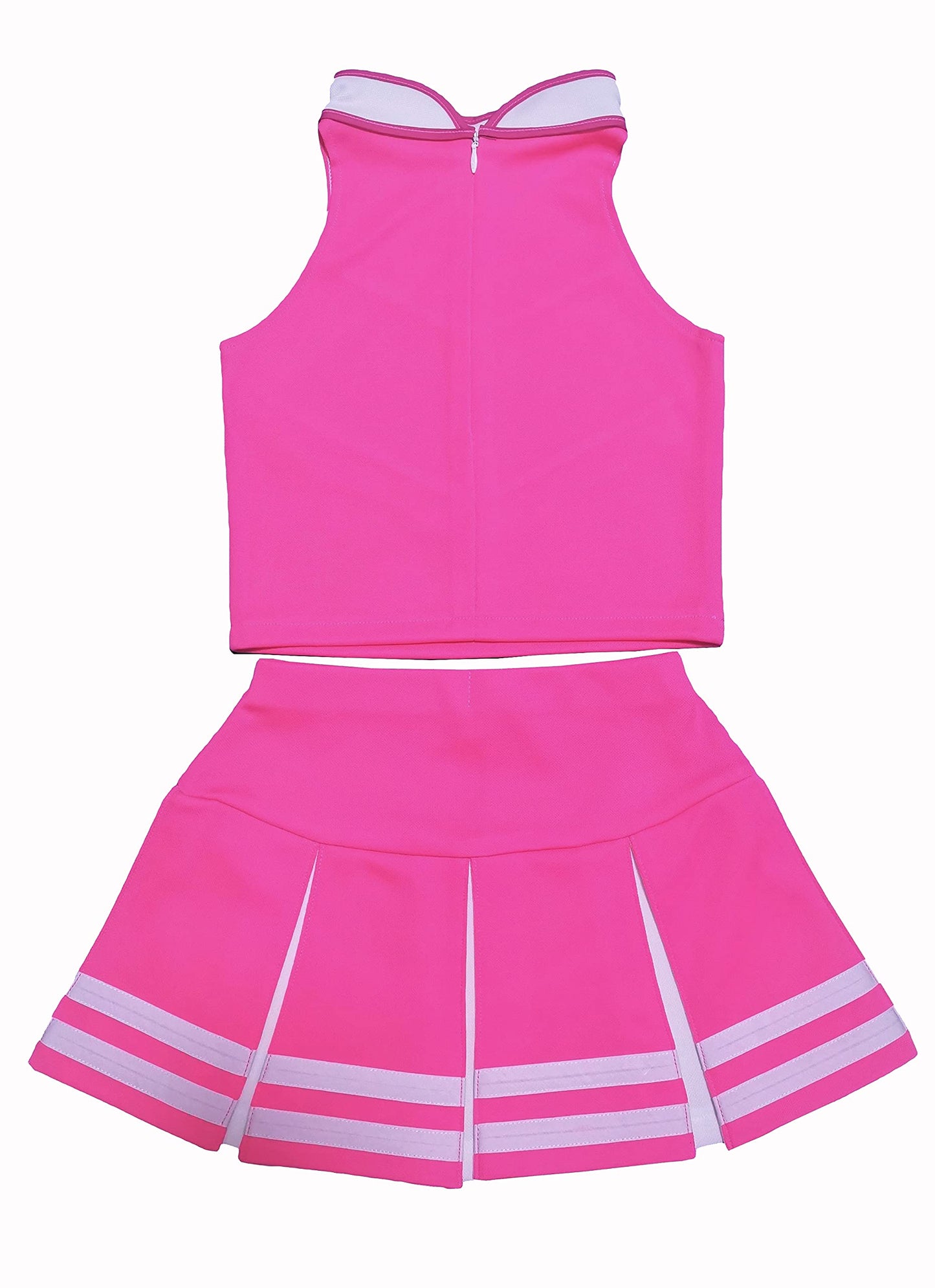 Kids/Girls' Cheerleader Costume Uniform Cheerleading Children Dress Outfit Halloween Sweet Pink/White (Xxl / 13-16), Ttam2014Bw4
