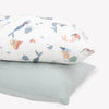 Little Unicorn Standard Pillowcase 2 Pack | Super Soft & Breathable Muslin Fabric | Snug Envelope Closure (Mermaid Party)