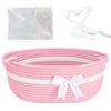 Yeeeasy Gift Basket With Bow And Gift Bag Simplicity Home Decor Rope Basket For Gifts Empty 13.5'X 8.5' X 5.5' Storage Basket