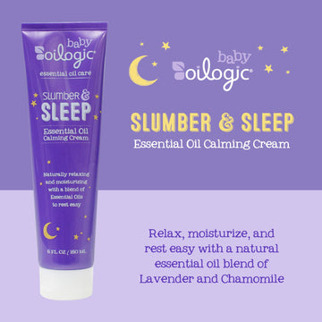 Oilogic Baby Lotion - Slumber & Sleep Calming Cream For Babies & Toddlers - Relaxing & Moisturizing With 100% Pure & Natural Ess