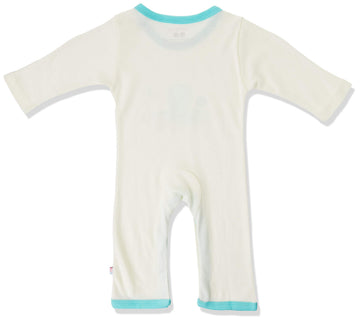 Babysoy Unisex Organi Baby Onepiece Bodysuit (0-3 Months, Octopus)
