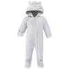Hudson Baby Unisex Baby Fleece Sleep And Play, Gray Bear, 6-9 Months