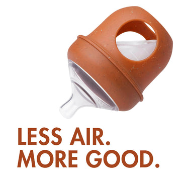 Boon Nursh Reusable Silicone Baby Bottles With Collapsible Silicone Pouch Design - Everyday Baby Essentials - Stage 1 Slow Flow