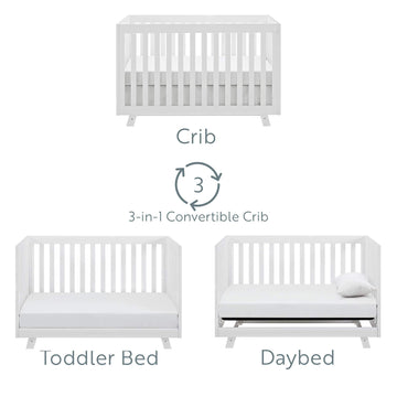 Storkcraft Beckett Convertible Crib (White) - Converts From Baby Crib To Toddler Bed And Daybed, Fits Standard Full-Size Crib Ma