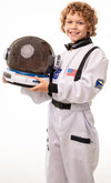 Aerosquad Kids Astronaut Costume With Helmet, Nasa Space Helmet Suit For Toddler With Led Lights, Movable Visor & Mission Sounds