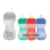 Nuby Mini Gripper No-Spill Baby Sippy Cups with Soft Spout - (3 Pack) 6 oz - 6+ Months - Red/Blue/Green