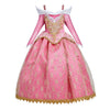 Fmyfwy Girls Aurora Princess Dress Embroidered Lace Sleeping Beauty Fancy Dress Up Halloween Christmas Birthday Gown 5-6T