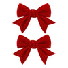 Yanjie Valentines Day Hair Bows Clips Red Hair Clips Valentines Alligator Barrettes Clips Red Velvet Ribbon Hair Accessories Gir
