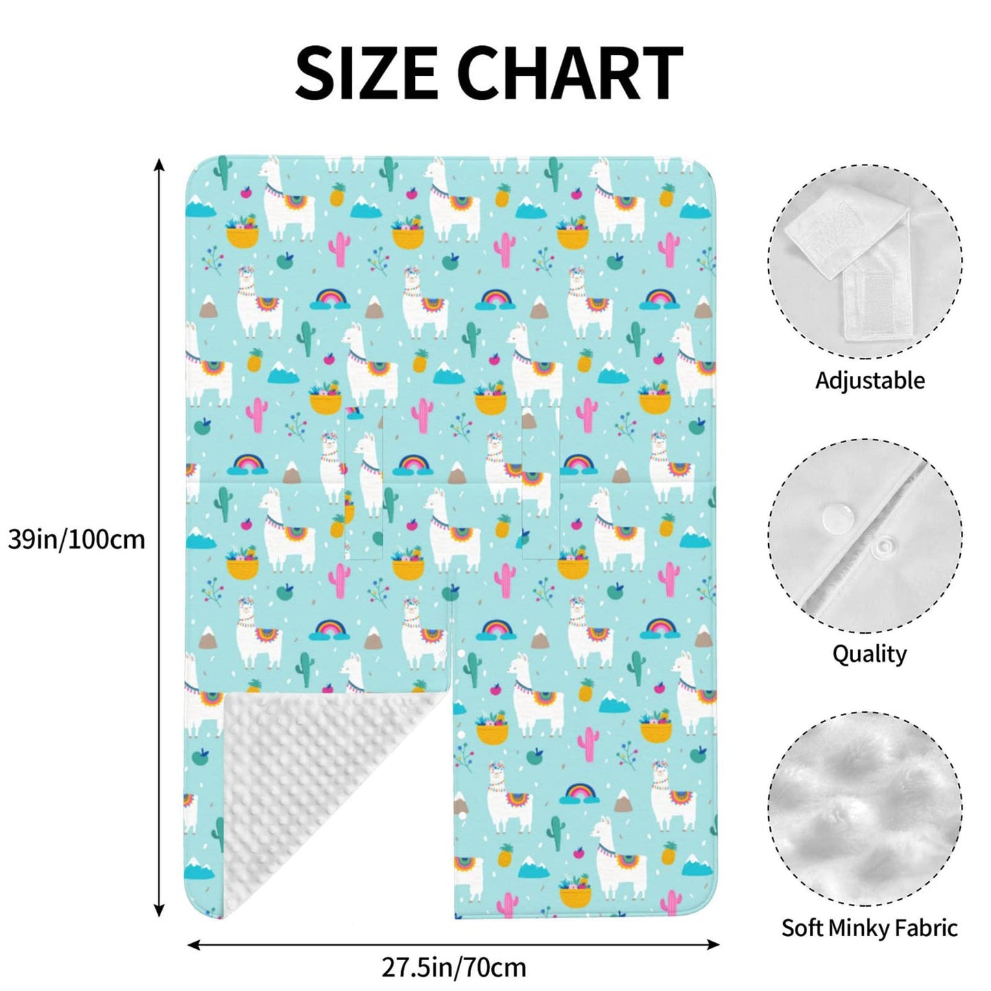 Llama Car Seat Cover For Baby In Winter Summer, Nursing Cover For Mom, Llama Stuff For Baby Boys Girls