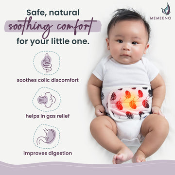 Memeeno Baby Belly Band For Gas And Colic Baby Relief - Belly Band For Baby Heating Pad For Colic, Baby Gas Relief, Gas Relief F