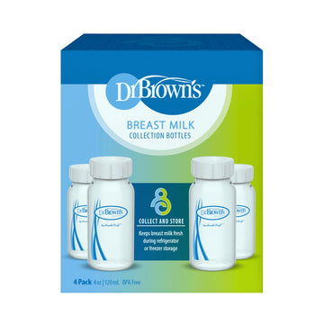 Dr. Browns Breastmilk Collection Bottles, 4 Oz/120 Ml, 4-Pack