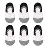 Vwu Toddler Socks No Show Kids Baby Thin Cotton Socks Anti Slip Color Assorted 1-8T Black Gray White 6 Pack, 1-3T