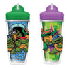 Playtex Baby Sipsters Stage 3 Straw Cups, Spill-Proof, Leak-Proof, Insulated - Teenage Mutant Ninja Turtles 3D Graphics, 9 Oz, 2