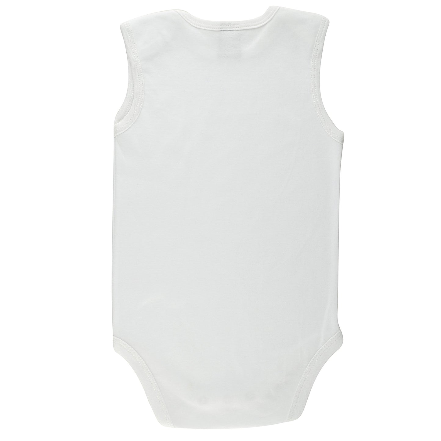 Little Pipers Baby Soft Natural Cotton White Undershirts Bodysuits (White Sleeveless (3Pk), 12-18 Months)