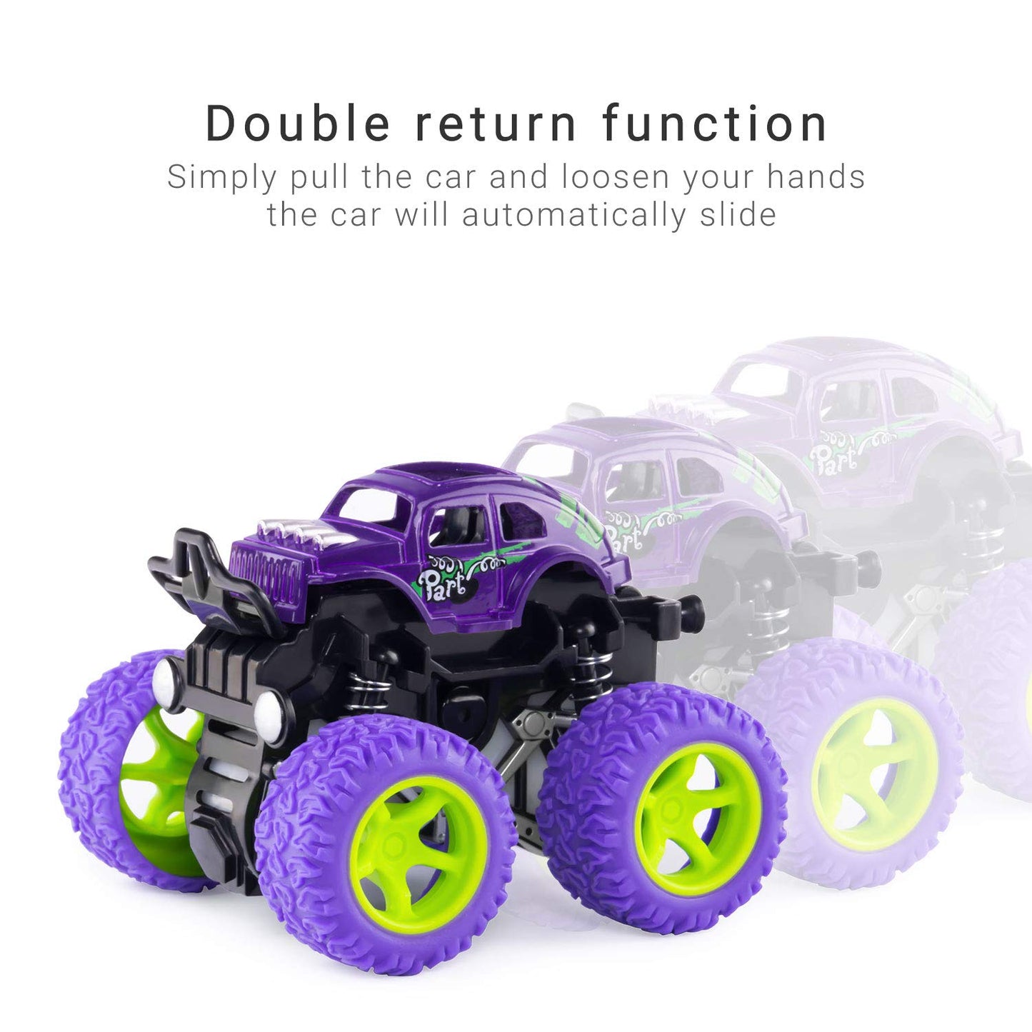 Monster Trucks Inertia Car Toys - Friction Powered Car Toys for Toddlers Kids Birthday Christmas Party Supplies Gift for Boys an