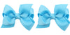Zoonai 3 Inch Baby Girl Hair Bows Boutique Hair Clip Teens Toddlers Hairpin Headwear - Set Of 2 (Sky Blue)