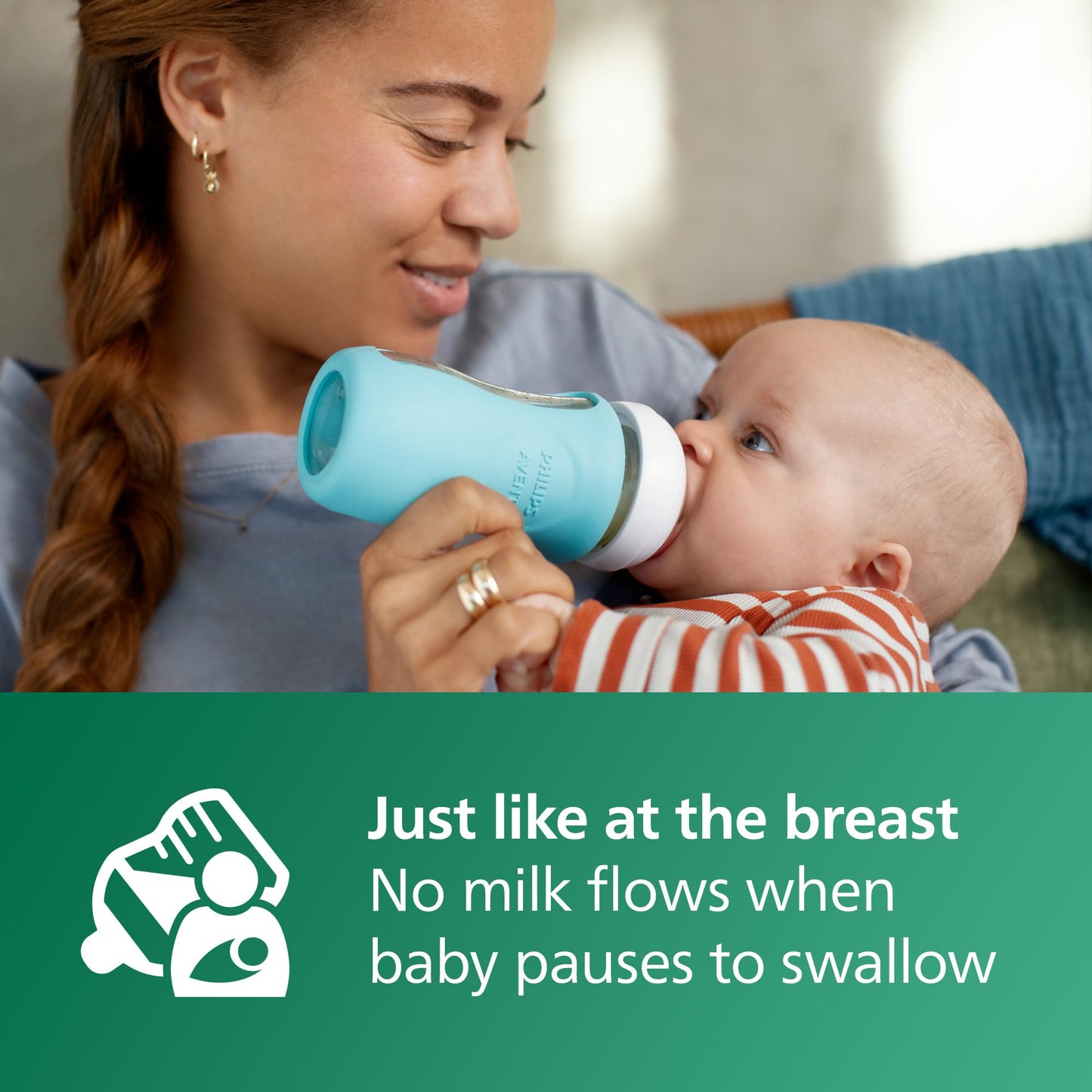 Philips Avent Natural Newborn Glass Gift Set, Baby Bottles With Natural Response Nipples, 3X 4Oz (Slow Flow, Flow 2) And 2X 8Oz