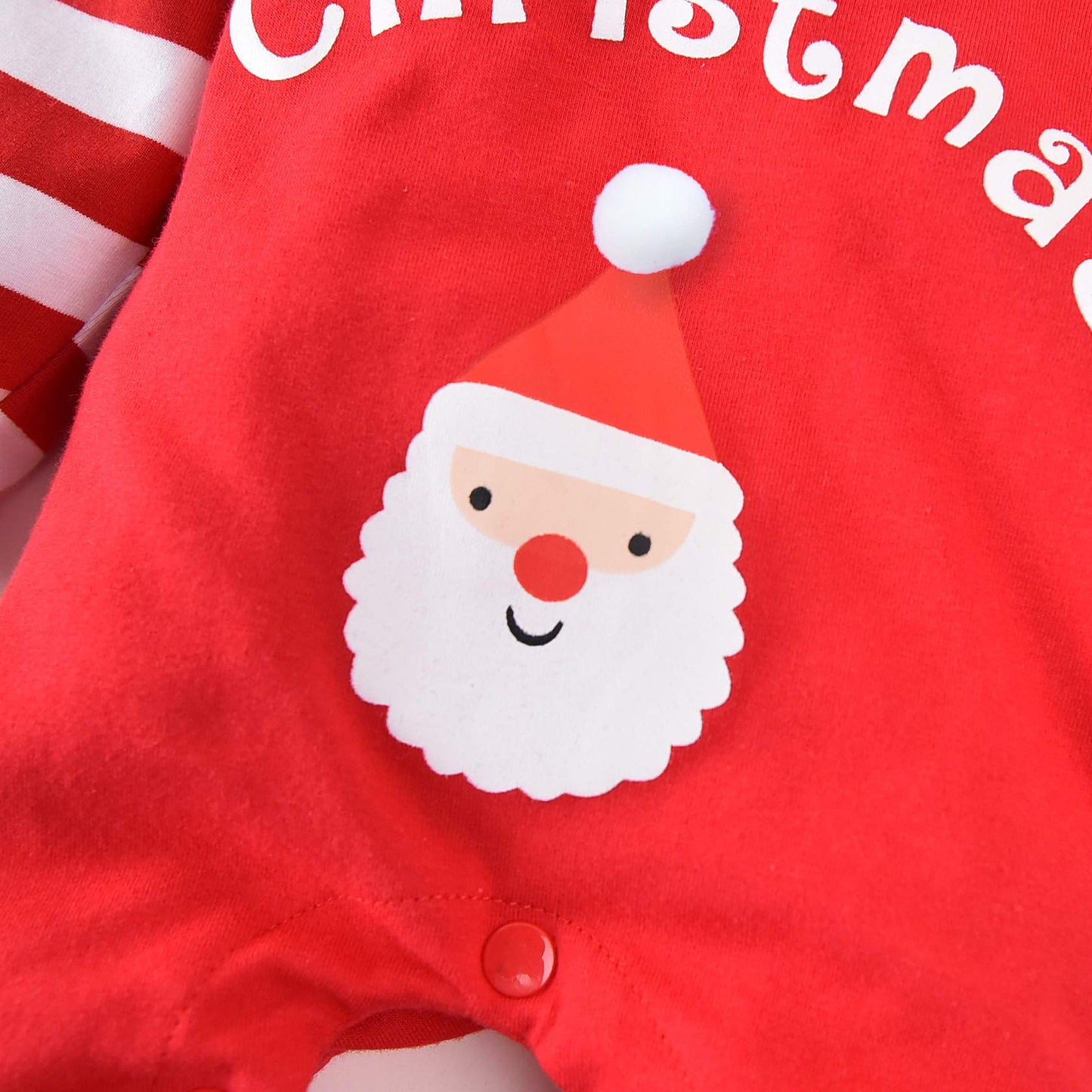 Aalizzwell Infant Baby Boys Girls First Christmas Outfit Xmas Romper Santa Clothes My (Red, 0-3 Months)