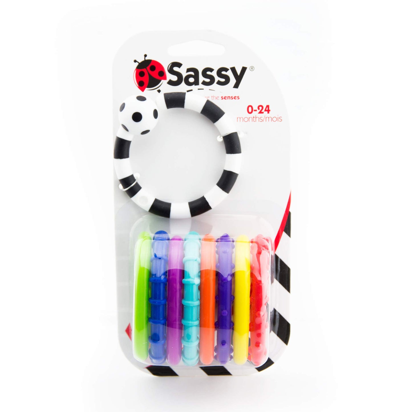 Sassy Ring O Links 9 Piece Set, Links for Stroller or Carrier Seat, 0+ Months
