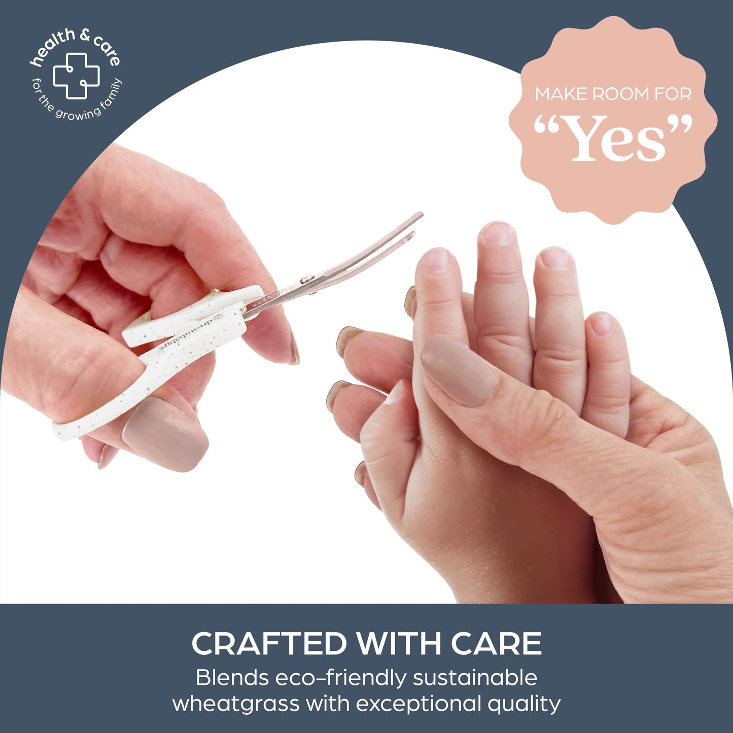 Dreambaby Neat & Tidy 9Pc Wheatgrass Baby Grooming Kit - Eco-Friendly Baby Care Kit With Cotton & Cork Travel Bag - Soft Brush,